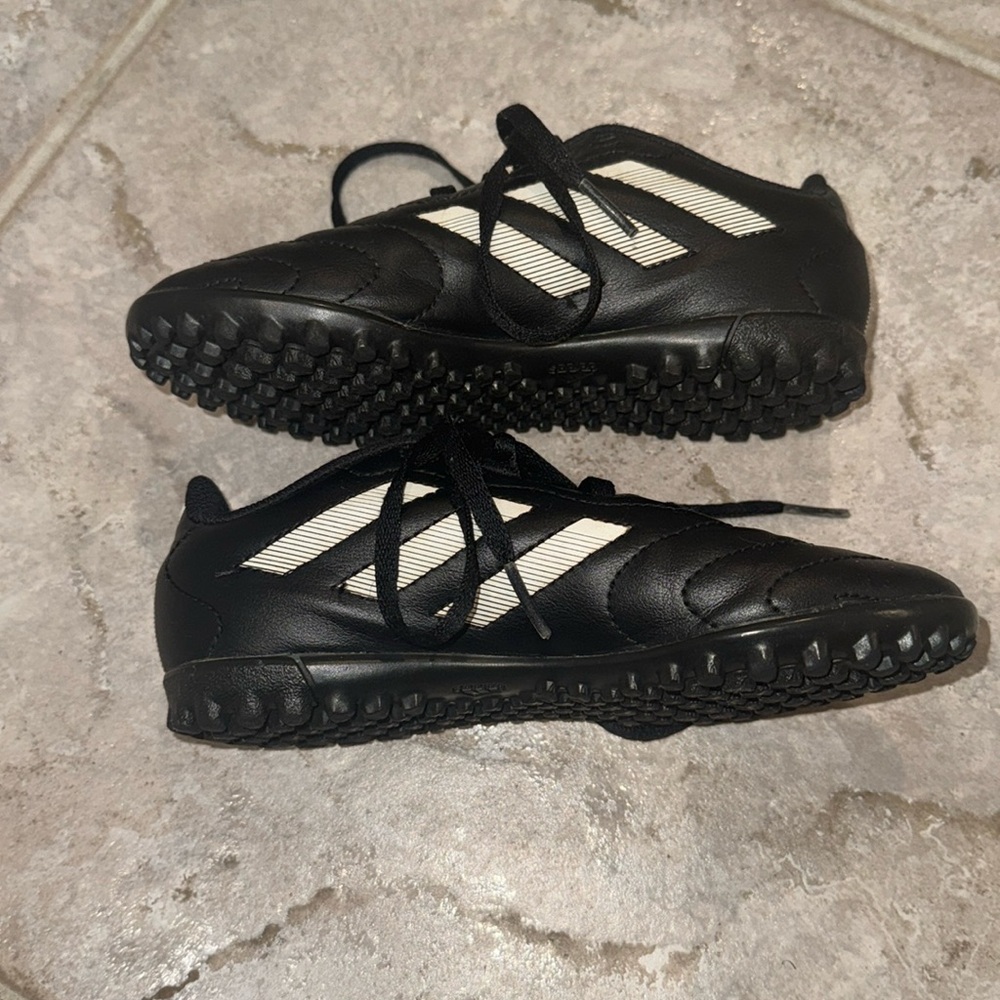 Adidas Size 13.5 Soccer Goletto VIII Turf Shoes Cleats Black White